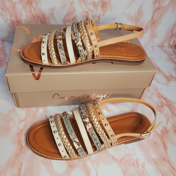 Crown Vintage Womens Sandals Size 8 New - Picture 10 of 15
